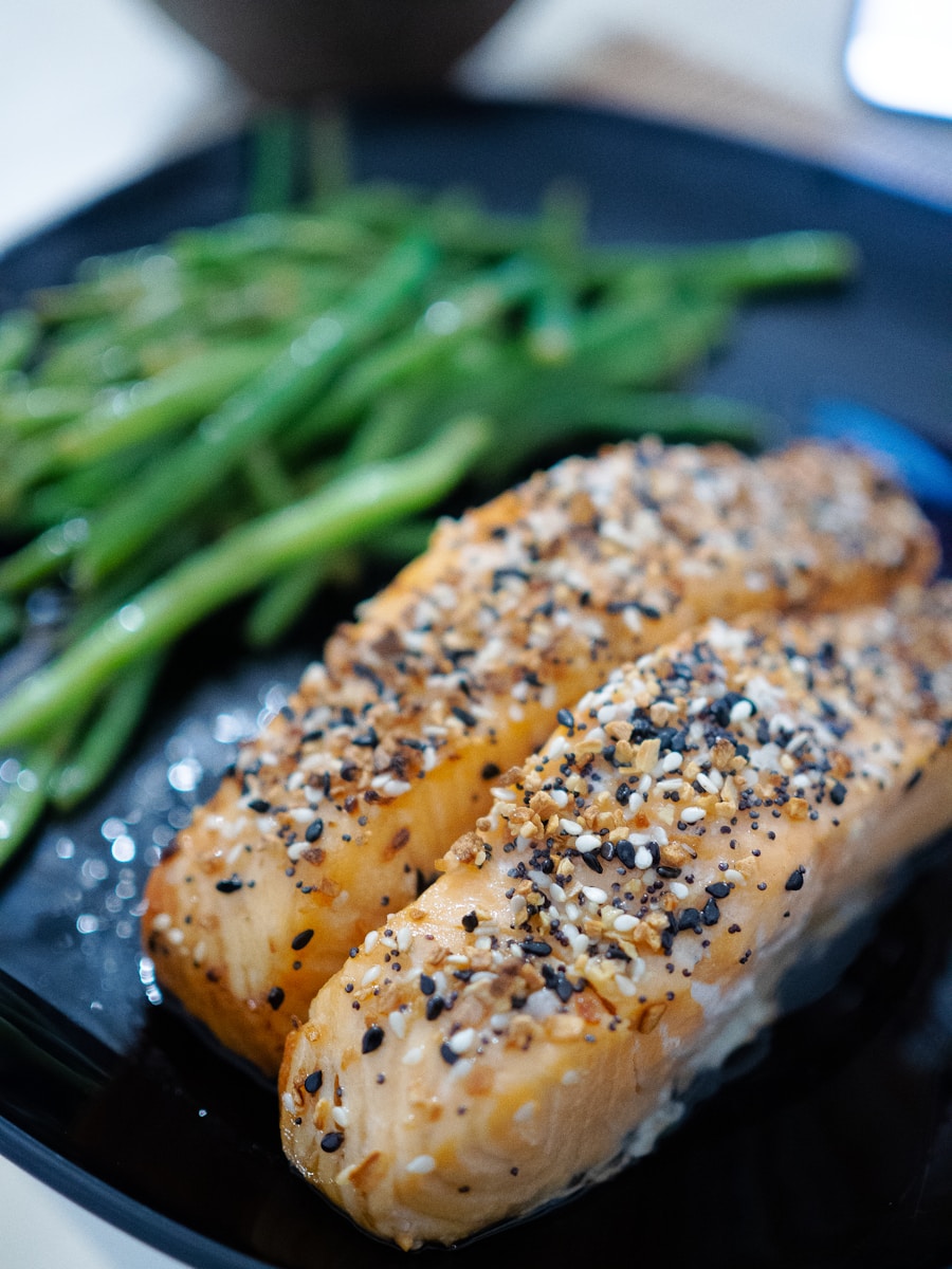 Photo Good wine with salmon